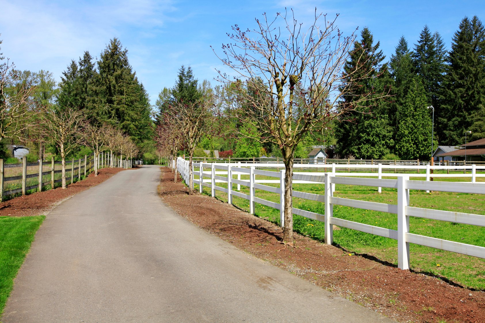 a white picket fence